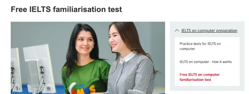 Free IELTS familiarisation test